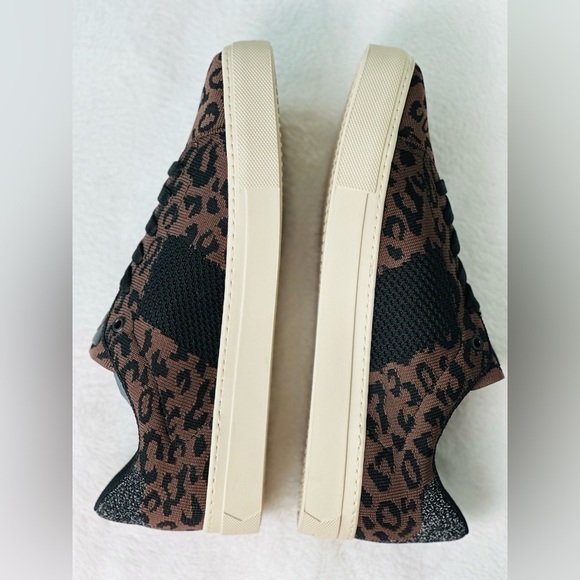 GREATS Brooklyn The Royale Knit Leopard Print Sneakers Size 8.5 W - Picture 5 of 9